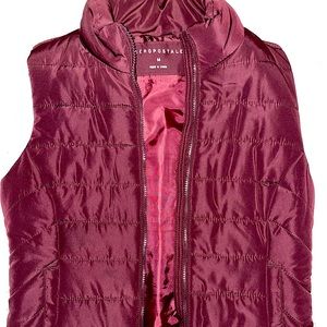 Aeropostale Vest- Maroon (size medium)